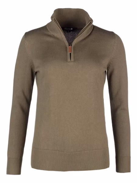 Rydale Ladies Quarter Zip Jumper - Ellie - Camel