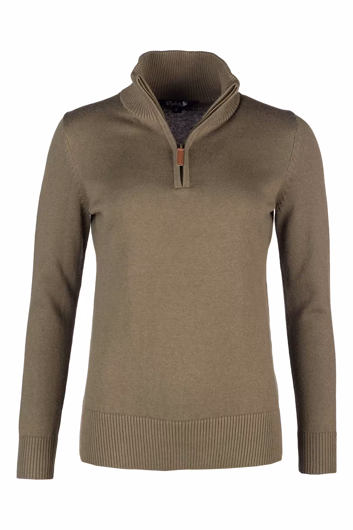 Rydale Ladies Quarter Zip Jumper - Ellie - Olive Rydale Ladies Quarter Zip Jumper - Ellie - Olive