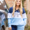 Rydale Ladies Snaffle Sweatshirt - Byland - Navy White Soft Blue