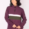 Rydale Ladies Stripe Sweatshirt - Bramham - Dark Berry