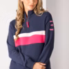 Rydale Ladies Stripe Sweatshirt - Bramham - Navy Bonbon