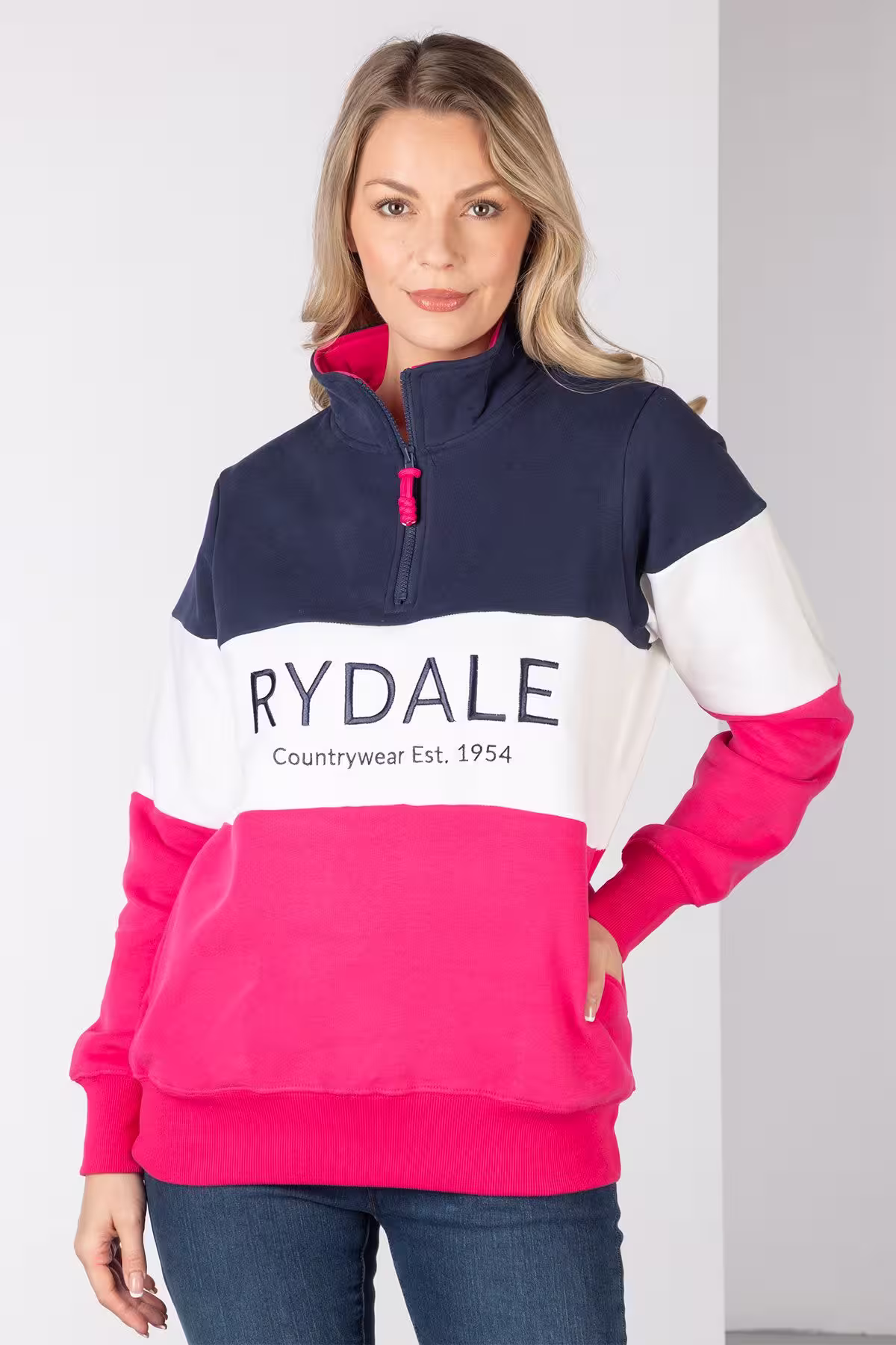 Rydale Ladies Rydale Sweatshirt - Byland Rydale Ladies Sweatshirt - Byland - Navy White Bonbon