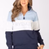 Rydale Ladies Sweatshirt - Byland - Navy/White/Soft Blue