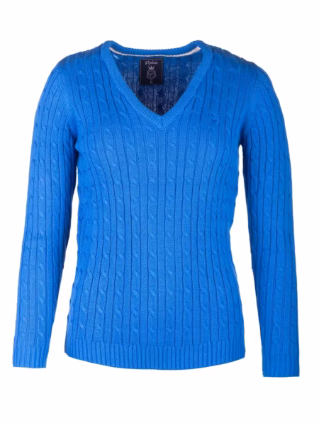 Rydale Ladies V Neck Cable Knit Jumper - Emma