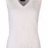 Rydale Ladies V Neck Cable Knit Vest- Emma - Cream