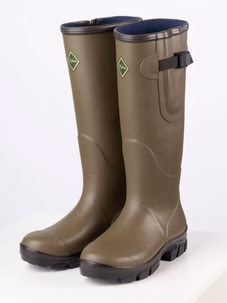 Rydale Men's Neoprene Lined Wellington Boots - Lisset - Light Khaki