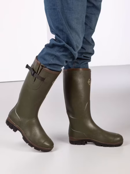 Rydale Men's Neoprene Lined Wellington Boots - Lisset - Light Khaki