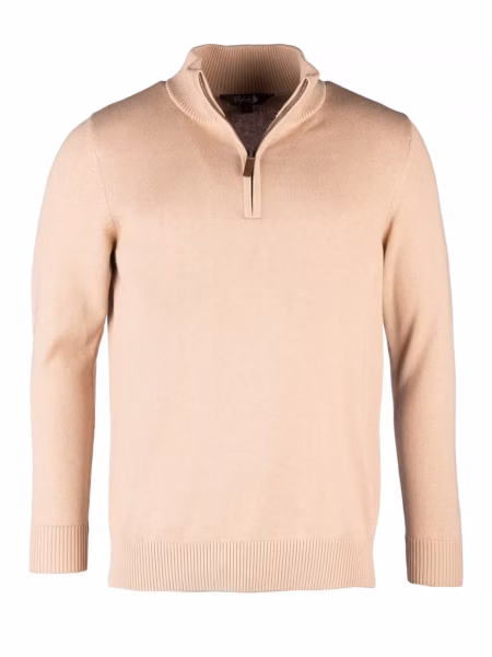 Rydale Men's Quarter Zip Jumper - Wetherby - Camel