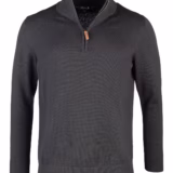 Rydale Men's Quarter Zip Jumper - Wetherby - Dark Grey