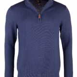 Rydale Men's Quarter Zip Jumper - Wetherby - Navy
