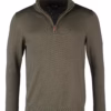 Rydale Men's Quarter Zip Jumper - Wetherby - Olive