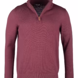Rydale Men's Quarter Zip Jumper - Wetherby - Wine