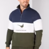 Rydale Men's Sweatshirt - Byland - Navy White Olive
