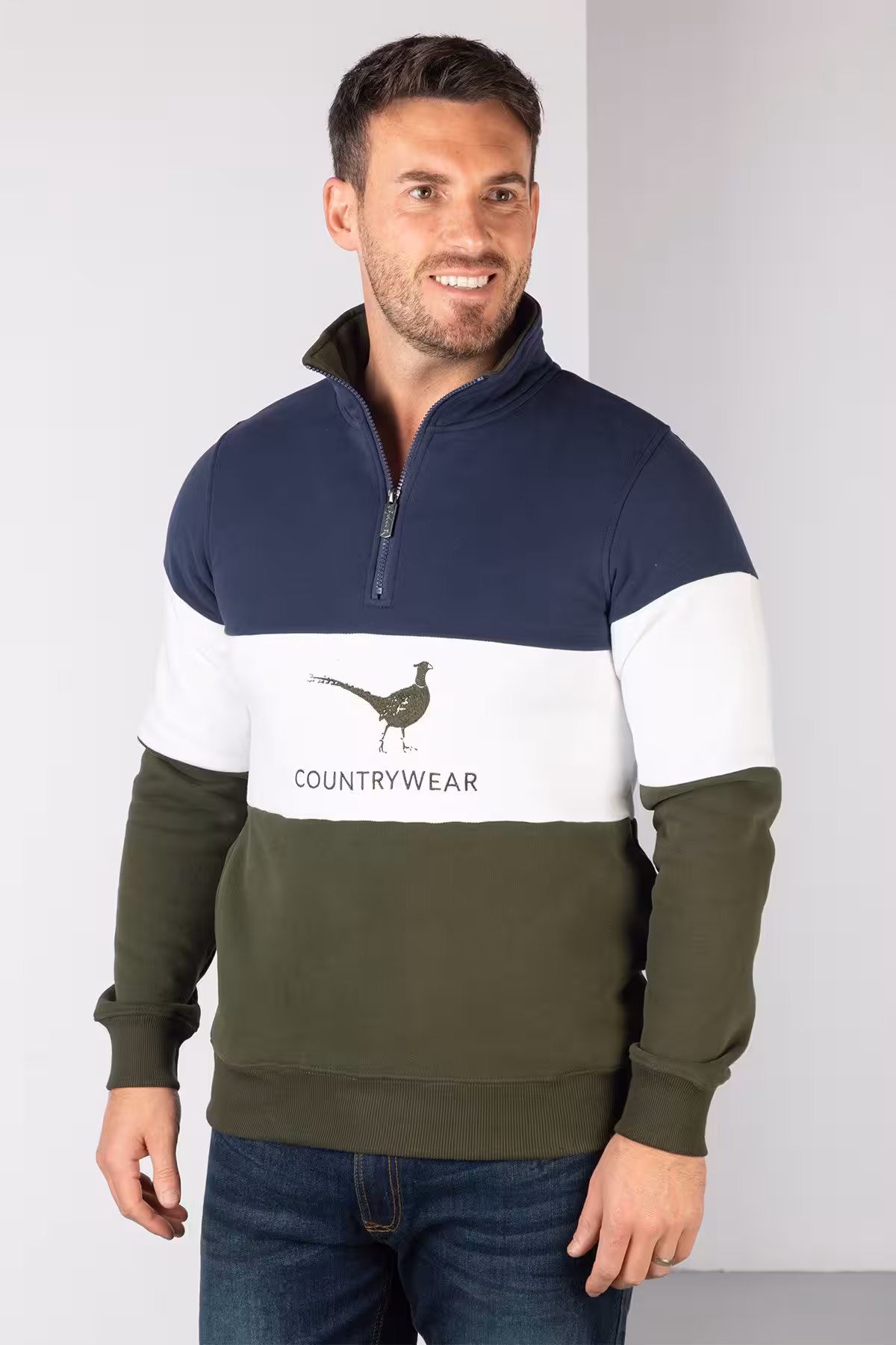 Navy White Olive