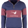 Rydale Men's Sweatshirt - Byland - Navy Wine Navy