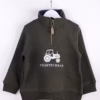 Rydale Mini Boys Quarter Zip Sweatshirt - Byland - Tractor Olive