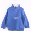 Rydale Mini Girls Quarter Zip Sweatshirt - Byland - Mid Blue