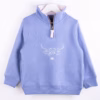 Rydale Mini Girls Quarter Zip Sweatshirt - Byland - Pale Blue