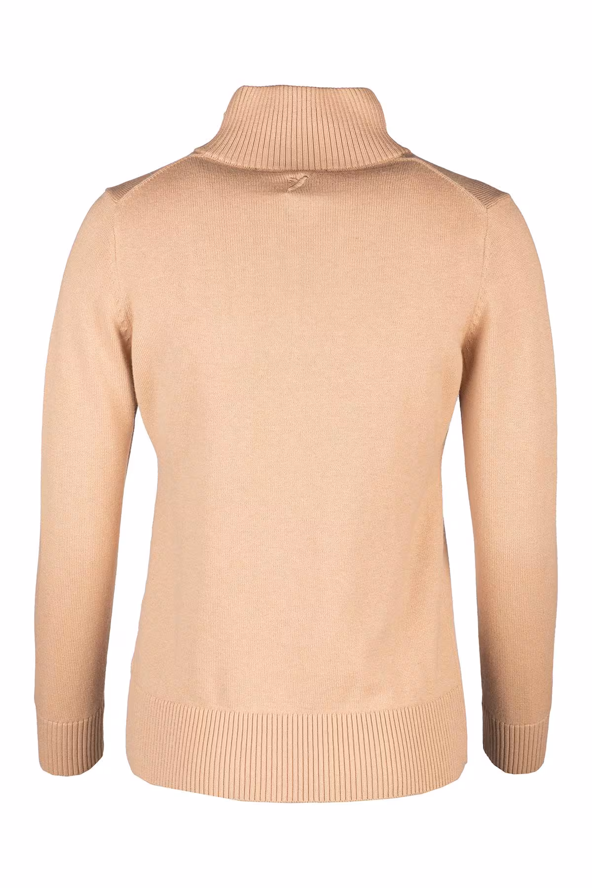 Rydale Ladies Quarter Zip Jumper - Ellie - Camel rear view Rydale Ladies Quarter Zip Jumper - Ellie - Camel rear view