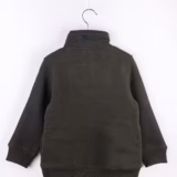 Rydale Mini Boys Quarter Zip Sweatshirt - Byland - Tractor Olive rear view