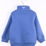 Rydale Mini Girls Quarter Zip Sweatshirt - Byland - Mid Blue rear view