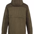 Percussion Men's Rambouillet Jacket in Khaki - rear view with hood down