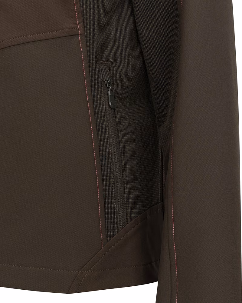 Hoggs of Fife Ardross Ladies 4-Way Active Jacket in Green, pocket detail view