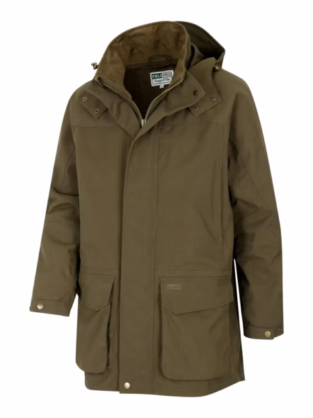 Hoggs of Fife Ballater Waterproof Field Jacket in Green, front view