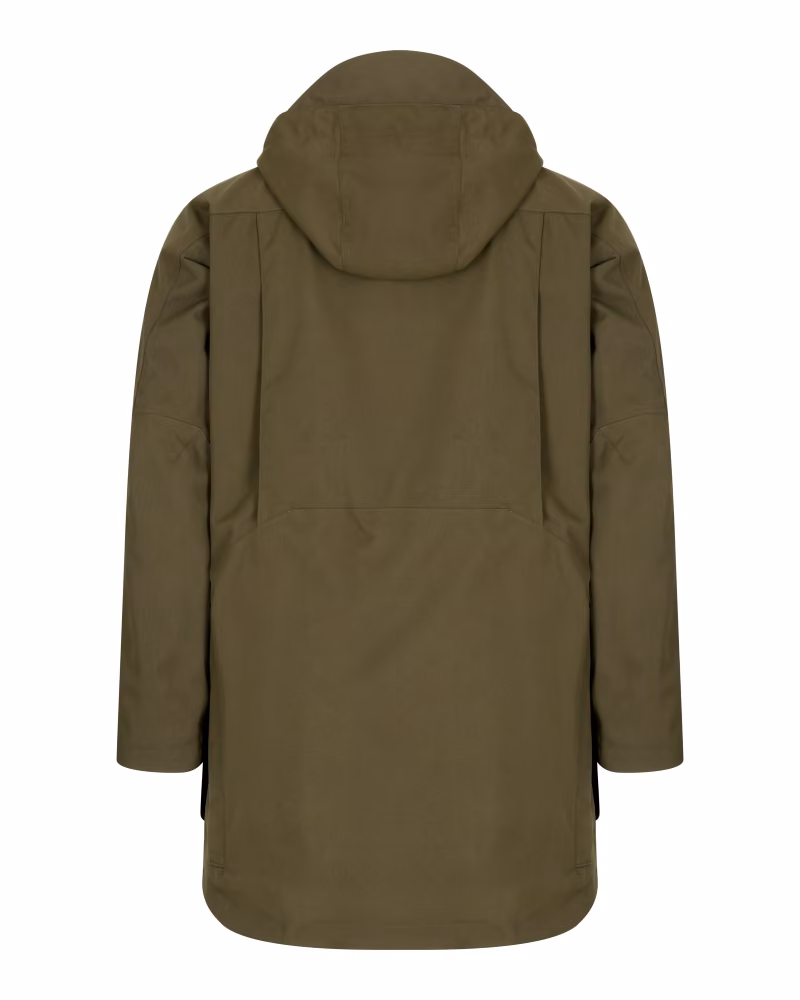 Hoggs of Fife Ballater Waterproof Field Jacket in Green, rear view