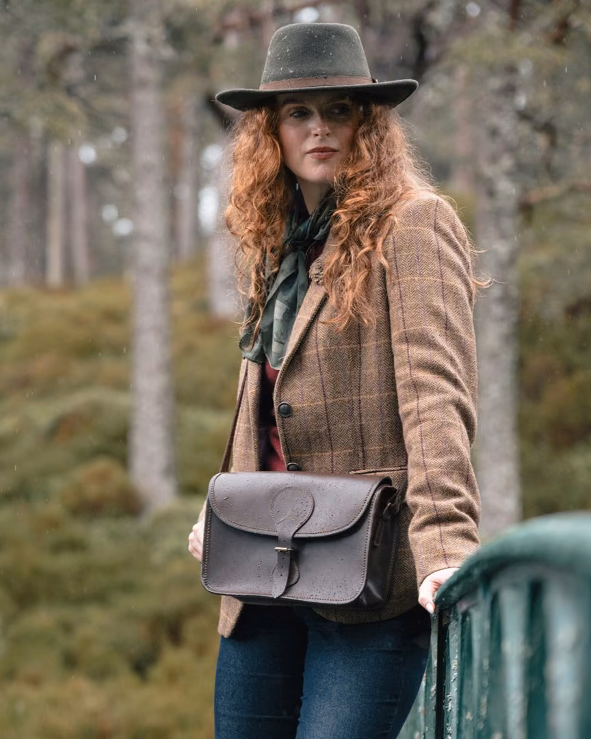 Hoggs Eden Ladies Tweed Hacking Jacket in Bracken/Blackberry, AW26 country lifestyle