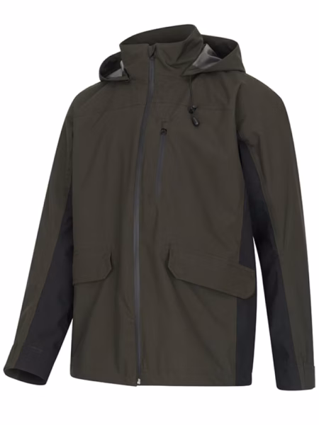 Hoggs of Fife Green King Active Waterproof Jacket in Green/Black, front view