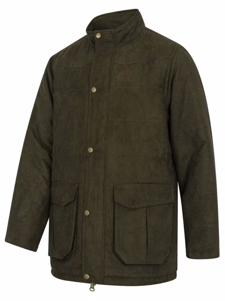 Hoggs of Fife Glenesk Quilted Jacket in Loden, front view