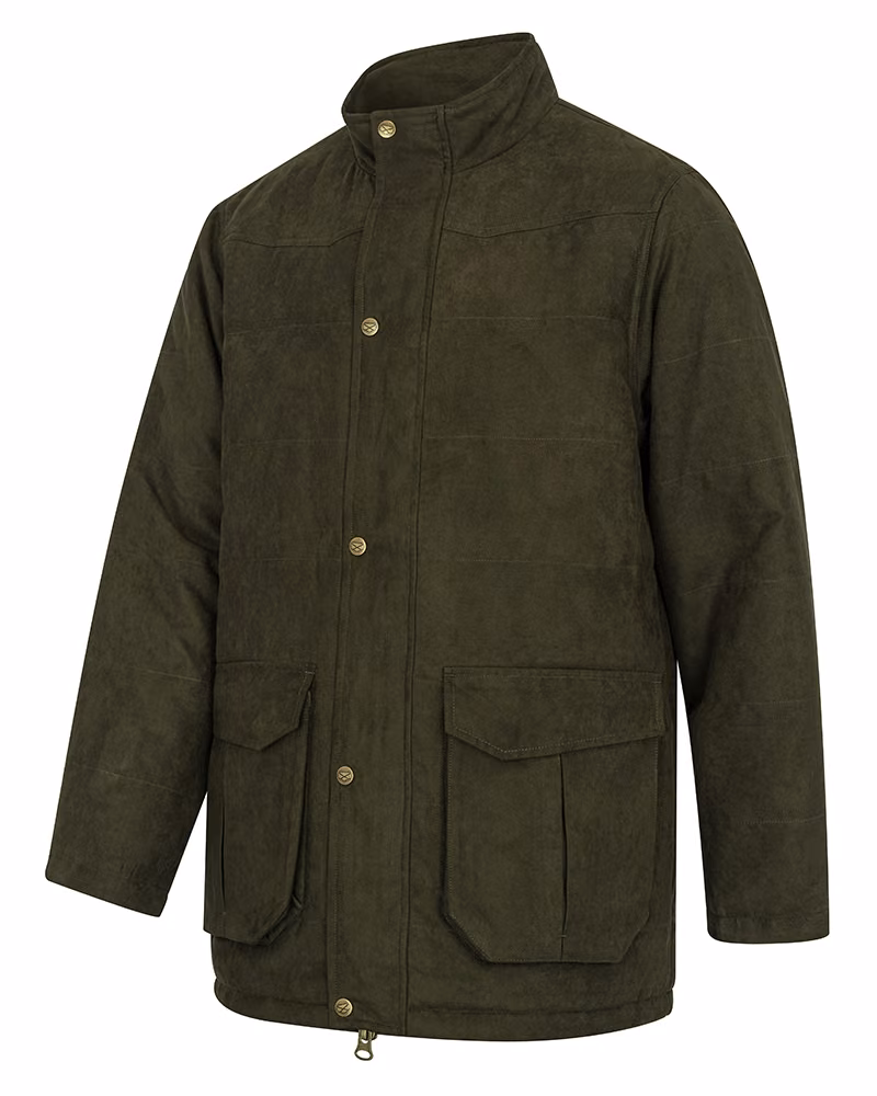 Hoggs of Fife Glenesk Quilted Jacket in Loden, front view