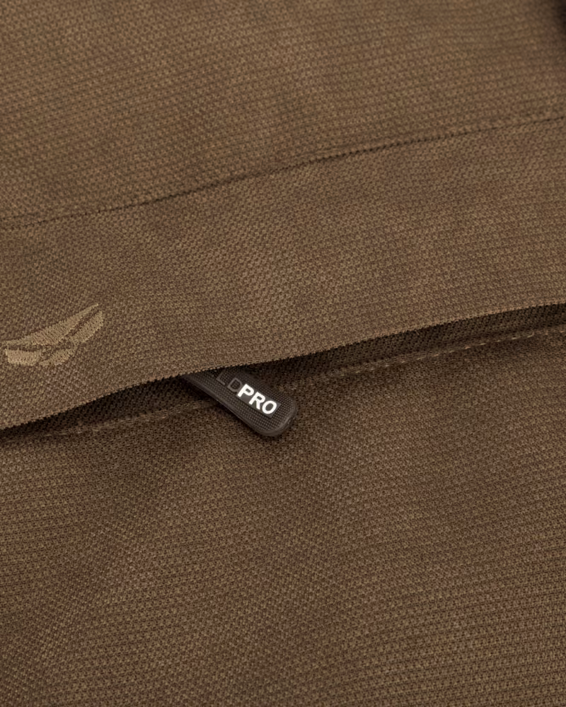 Hoggs of Fife Struther Ladies Smock Field Jacket in Sage, pocket detail view