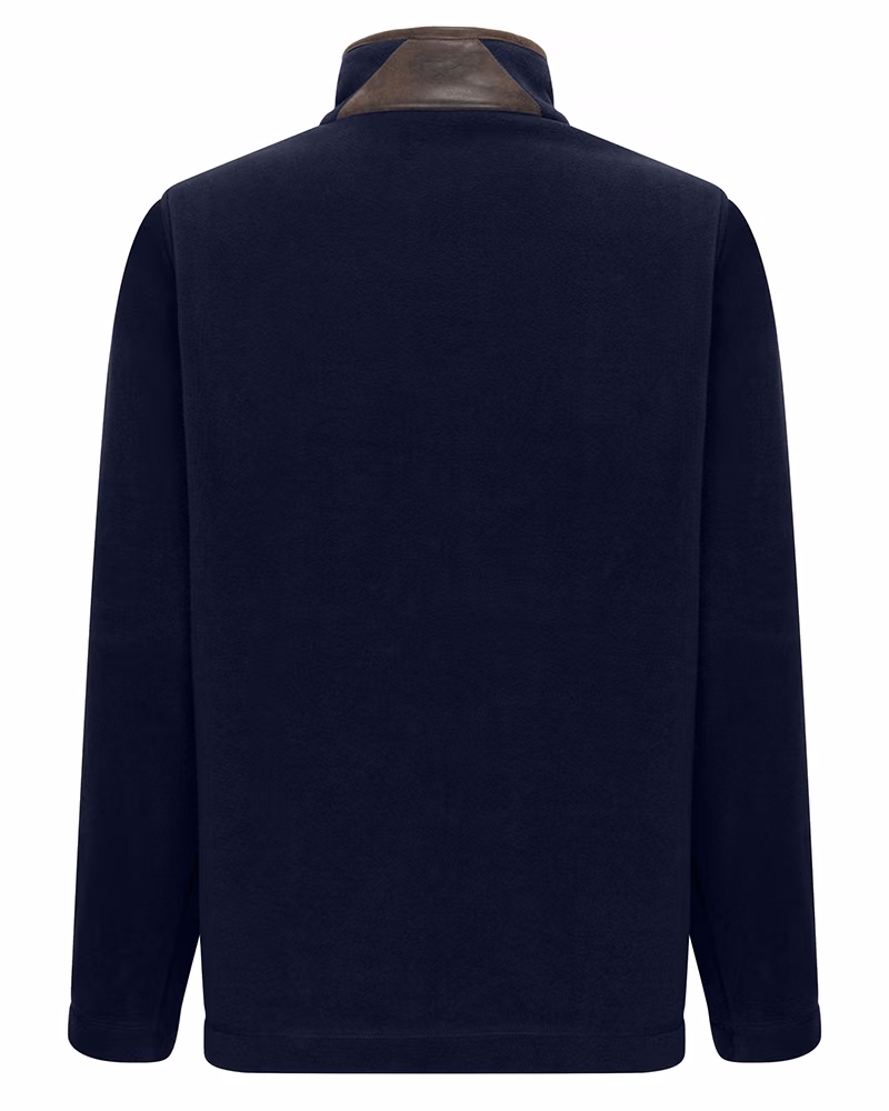 Hoggs of Fife Stenton Ladies 1/4 Zip Fleece in Midnight Navy, rear view