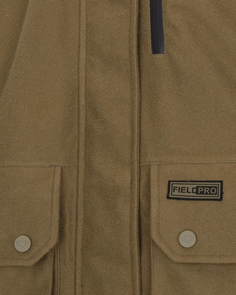 Hoggs of Fife Torness Ladies Trilaminate 3-in-1 Jacket in Olive, pocket detail view