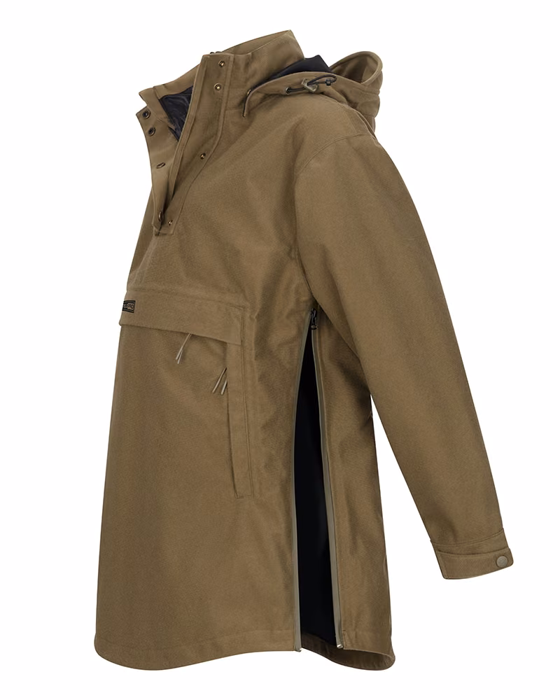 Hoggs of Fife Torness Ladies Trilaminate Smock in Olive, side view