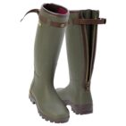 Arxus primo nord neoprene zip wellington boots in dark olive
