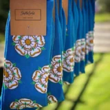 Blue Yorkshire Rose Socks