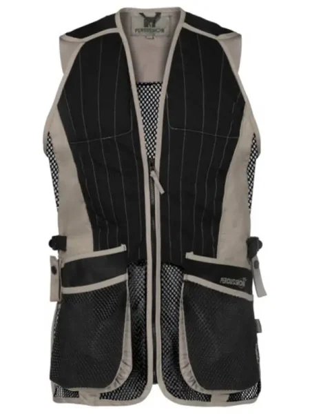 Percussion Skeet Vest Clay Shooting Vest Black and Beige NEW 2019