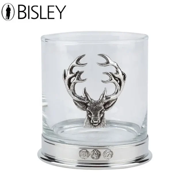 Pewter Stag Whiskey Glass by Bisley