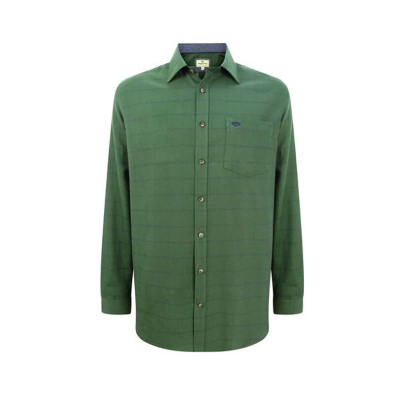 Shetland check shirt in green Shetland check shirt in green