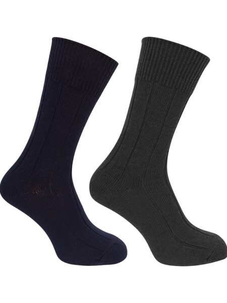 Hoggs of Fife Brogue Merino Country Socks (Twin Pack)