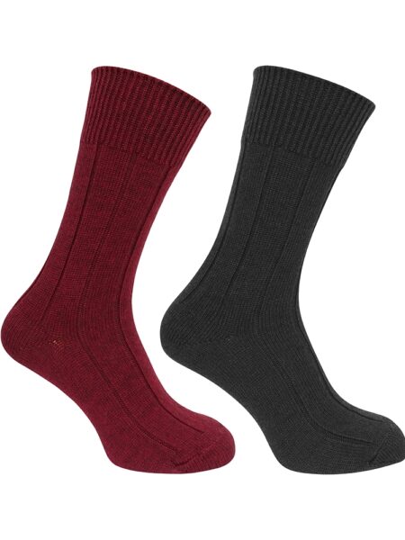 Hoggs of Fife Brogue Merino Country Socks (Twin Pack)