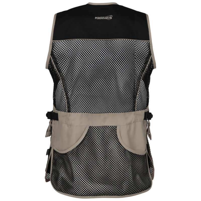 percussion skeet vest black and beige back percussion skeet vest black and beige back